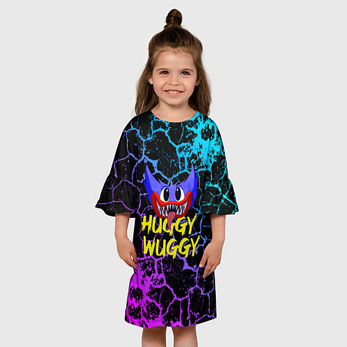 Детское платье HUGGY WUGGY ТРЕЩИНЫ / 3D-принт – фото 3