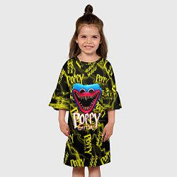 Платье клеш для девочки Poppy Playtime Молния, цвет: 3D-принт — фото 2