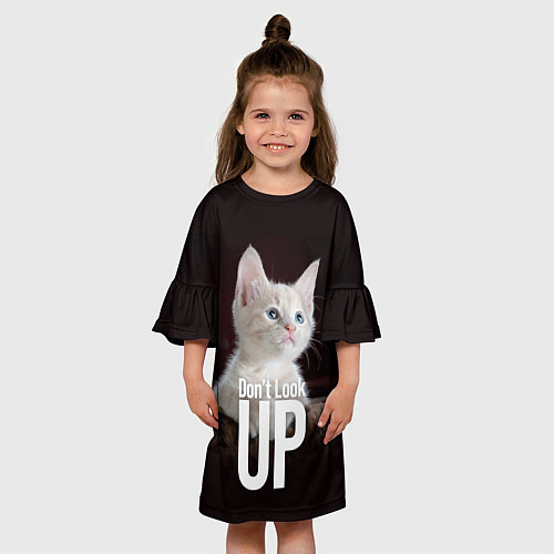 Детское платье Kitten, dont look up! / 3D-принт – фото 3