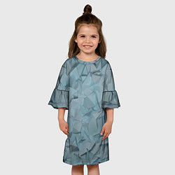 Платье клеш для девочки ЛеДяная Геометрия, цвет: 3D-принт — фото 2