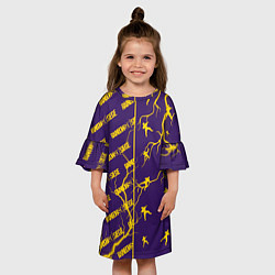 Платье клеш для девочки РАДУГА 6 Молнии Паттерны, цвет: 3D-принт — фото 2