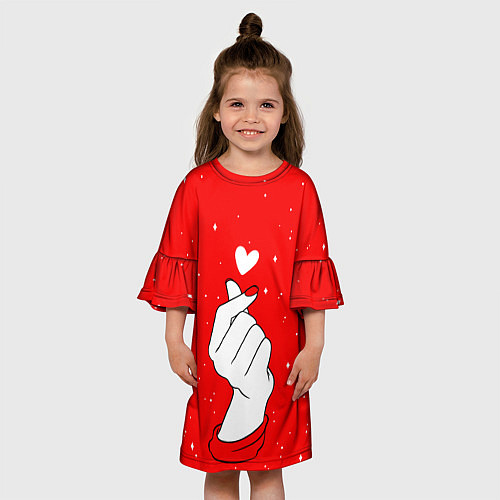Детское платье ЛЮБОВЬ НА КОНЧИКАХ ПАЛЬЦЕВ / 3D-принт – фото 3
