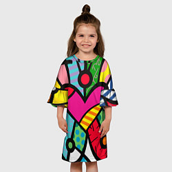Платье клеш для девочки Ромеро Бритто Арт, цвет: 3D-принт — фото 2