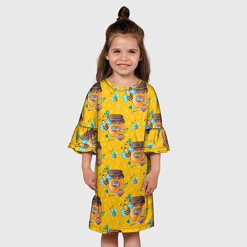 Детское платье Мед и пчелы / 3D-принт – фото 3