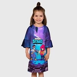 Платье клеш для девочки GROM FANG BRAWL STARS, цвет: 3D-принт — фото 2