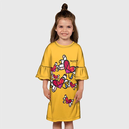 Детское платье Romero Britto - flying hearts / 3D-принт – фото 3