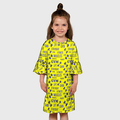 Детское платье GYM Спортзал / 3D-принт – фото 3