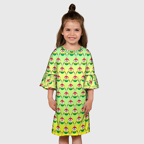Детское платье Регги смайл слэм / 3D-принт – фото 3