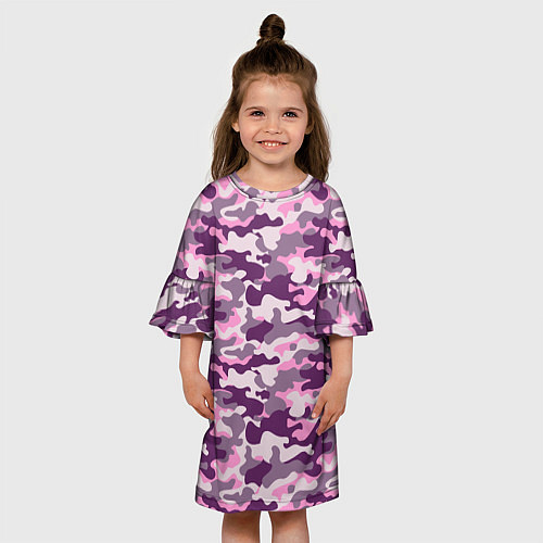 Детское платье Модный Камуфляж милитари / 3D-принт – фото 3