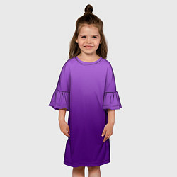 Платье клеш для девочки Красивый фиолетовый градиент, цвет: 3D-принт — фото 2