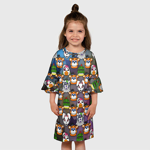 Детское платье Фредди, Рокси, Ванни, Чика и Монтгомери / 3D-принт – фото 3
