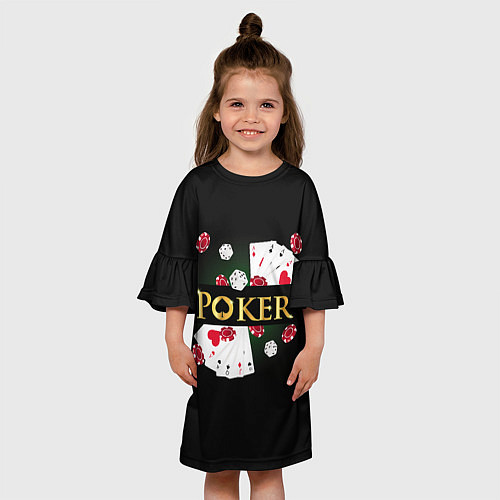 Детское платье Покер POKER / 3D-принт – фото 3
