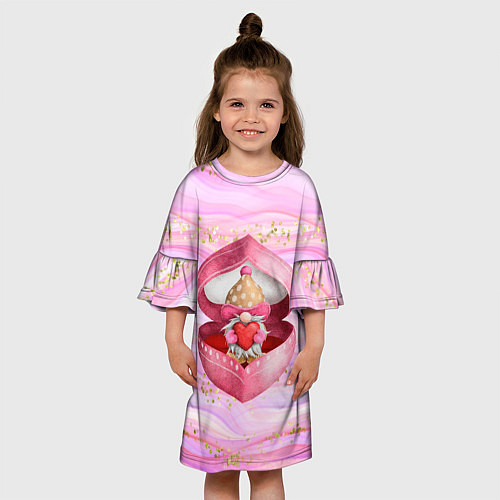 Детское платье Гномик дарит сердечко / 3D-принт – фото 3