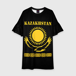 Платье клеш для девочки KAZAKHSTAN Казахстан, цвет: 3D-принт