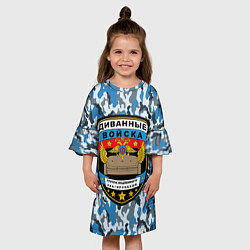 Платье клеш для девочки Диванные Войска камуфляж, цвет: 3D-принт — фото 2