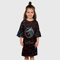 Платье клеш для девочки The Witcher Игра классная, цвет: 3D-принт — фото 2