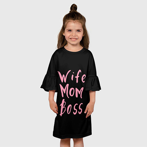 Детское платье Wife Mom Boss / 3D-принт – фото 3