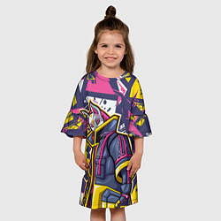 Платье клеш для девочки Магический Кицунэ Fortnite, цвет: 3D-принт — фото 2