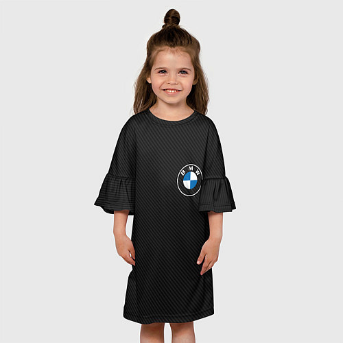 Детское платье BMW LOGO CARBON ЧЕРНЫЙ КАРБОН / 3D-принт – фото 3