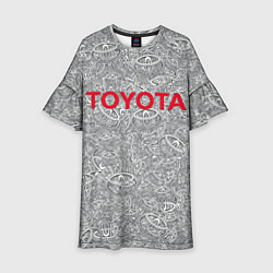 Платье клеш для девочки TOYOTA PATTERN LOGO Z, цвет: 3D-принт