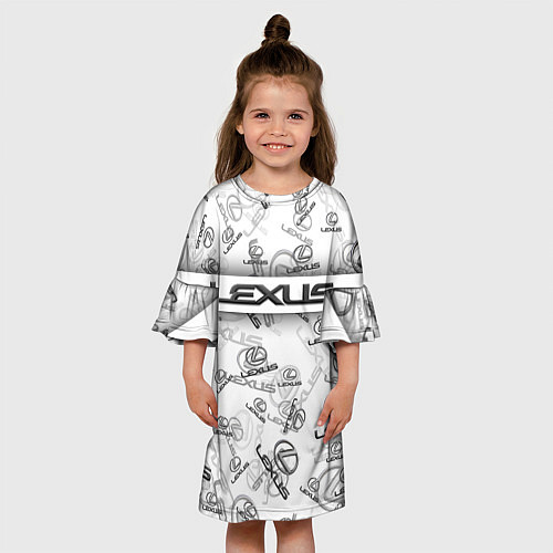 Детское платье LEXUS BIG EMBLEMA PATTERN / 3D-принт – фото 3
