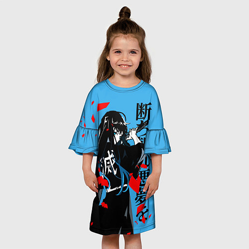 Детское платье Корпус бойни демонов - иероглиф / 3D-принт – фото 3