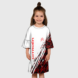 Платье клеш для девочки Citroen ситроен, цвет: 3D-принт — фото 2
