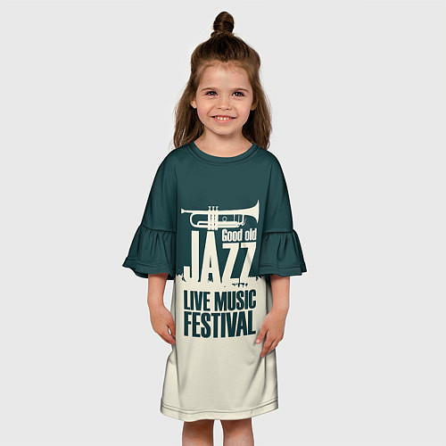 Детское платье Джаз Живая Музыка / 3D-принт – фото 3