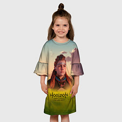 Платье клеш для девочки Horizon Forbidden West Aloy, цвет: 3D-принт — фото 2