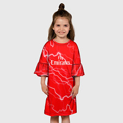 Платье клеш для девочки Arsenal арсенал молнии, цвет: 3D-принт — фото 2