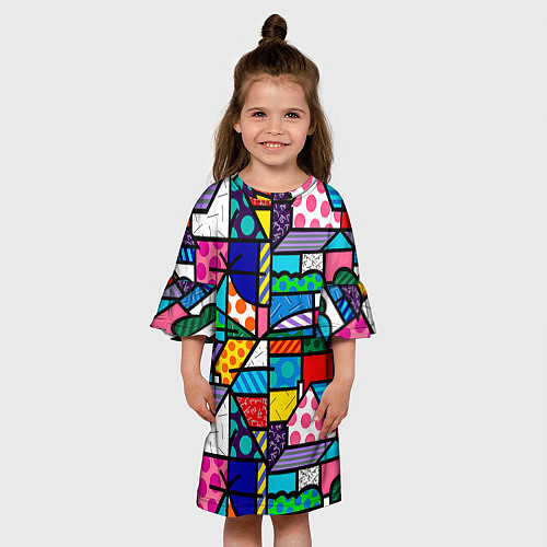 Детское платье Ромеро Бритто красочный узор / 3D-принт – фото 3
