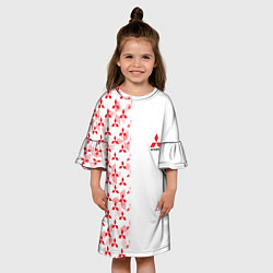 Платье клеш для девочки Mitsubishi Mini logo Half pattern, цвет: 3D-принт — фото 2