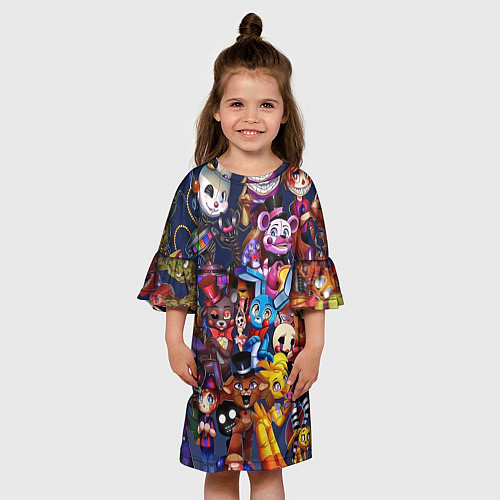 Детское платье Cute Fnaf Pattern / 3D-принт – фото 3