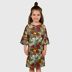 Платье клеш для девочки Большой Куш Jackpot, цвет: 3D-принт — фото 2