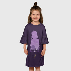 Платье клеш для девочки Тени прошлого, цвет: 3D-принт — фото 2