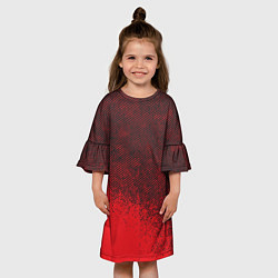 Платье клеш для девочки RED GRUNGE SPORT GRUNGE, цвет: 3D-принт — фото 2