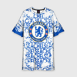 Платье клеш для девочки Chelsea football, цвет: 3D-принт