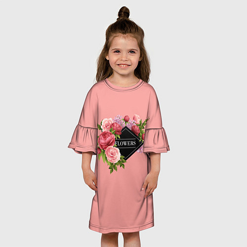 Детское платье Flower street / 3D-принт – фото 3