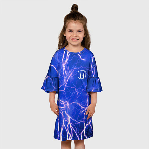 Детское платье HONDA хонда молнии / 3D-принт – фото 3