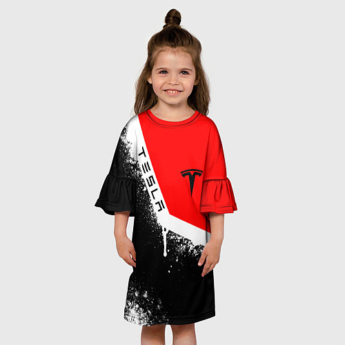 Детское платье ТЕСЛА TESLA WHITE LINE / 3D-принт – фото 3
