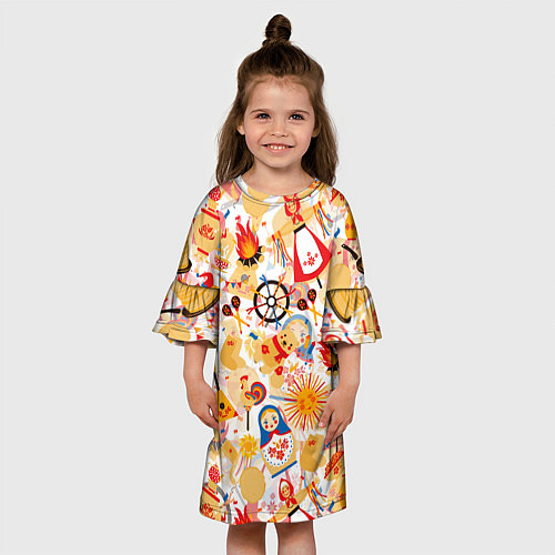 Детское платье Масленица Паттерн / 3D-принт – фото 3