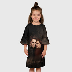 Платье клеш для девочки Эдвард & Белла, цвет: 3D-принт — фото 2