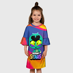 Платье клеш для девочки Eve Ева BrawlStars, цвет: 3D-принт — фото 2