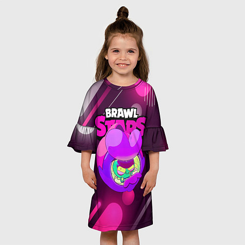 Детское платье EVE ЕВА PINK BrawlStars / 3D-принт – фото 3