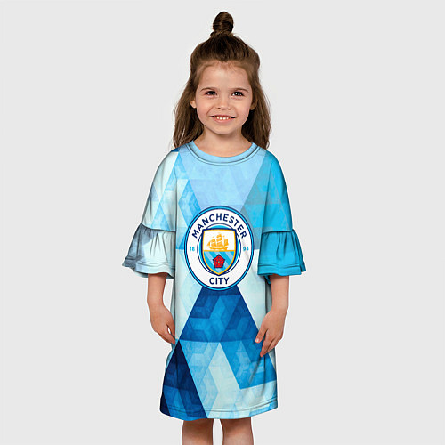 Детское платье Манчестер сити manchester city / 3D-принт – фото 3