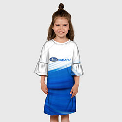 Платье клеш для девочки Subaru субару sport, цвет: 3D-принт — фото 2