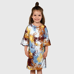 Платье клеш для девочки Камуфляж Василиск Капель, цвет: 3D-принт — фото 2