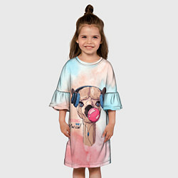 Платье клеш для девочки Young musical, цвет: 3D-принт — фото 2