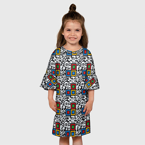 Детское платье QR код - паттерн / 3D-принт – фото 3