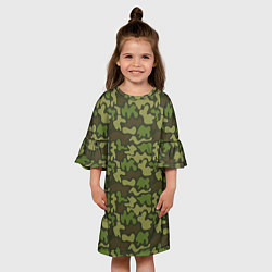 Платье клеш для девочки Камуфляж в крапинку, цвет: 3D-принт — фото 2